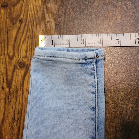 American Eagle Jeans 8 R Next Level Stretch Super Hi Rise Jegging Ripped Patched - Picture 11 of 11